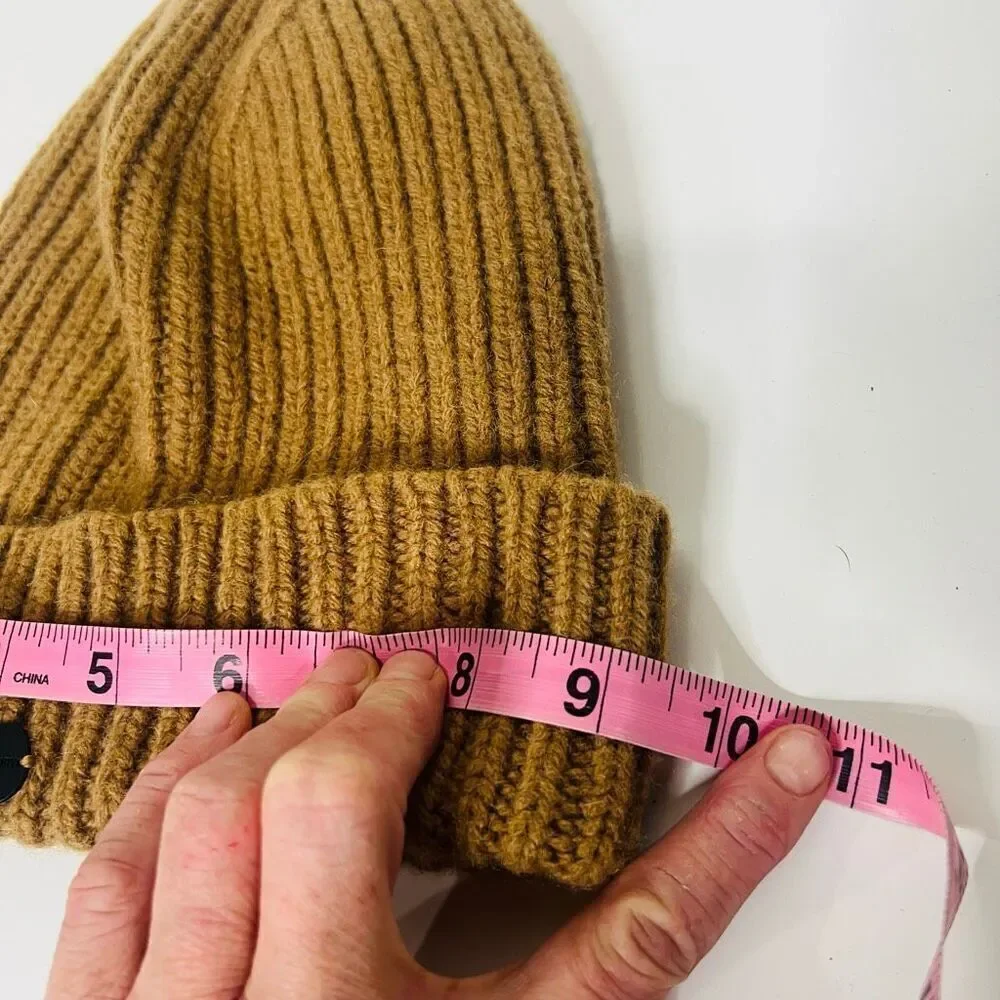 Superdry Brown Winter Beanie Hat Wool Nylon One Size Unisex